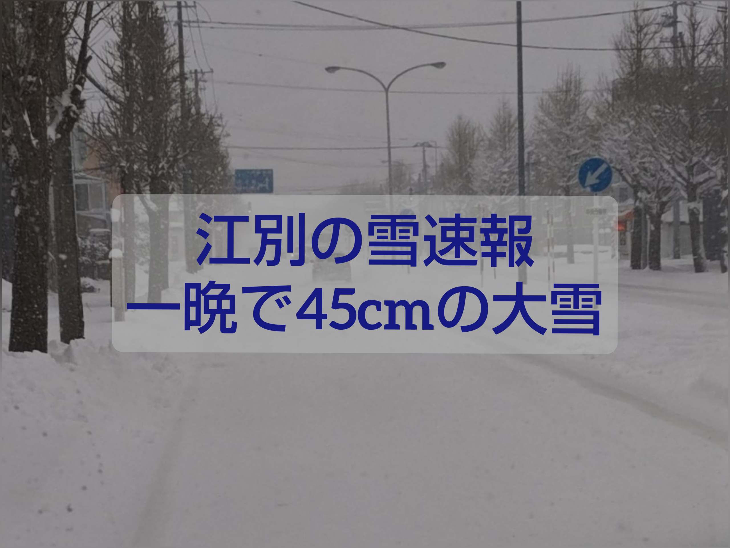 江別の積雪