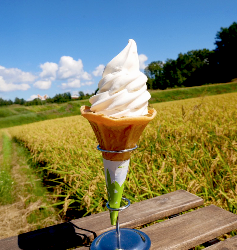江別市大麻にオープンしたThe北海道ファームの米スイーツとライスミルクソフト